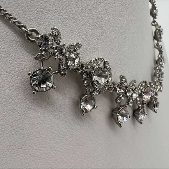 Givenchy Signed Crystal Necklace & Earring Set – Silver Tone - Picture 7 of 11